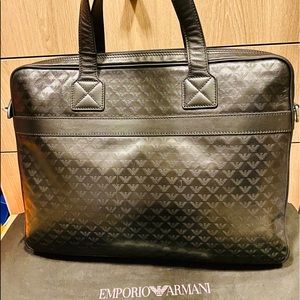 ARMANI COMPUTOR MINORCA All over LEATHER BAG